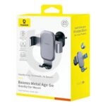 BASEUS METAL AGE GO, ΒΑΣΗ ΣΤΗΡΙΞΗΣ ΚΙΝΗΤΟΥ, ΑΕΡΑΓΩΓΟΥ, ΓΚΡΙ - Image 3
