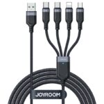 Joyroom S-A18 Braided USB to Lightning / Type-C / micro USB Cable 5A Μαύρο 1.2m