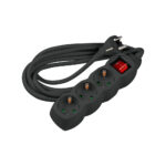 Technik Πολύπριζο 3 Θέσεων με Διακόπτη & 1.5 mm² Καλώδιο Χαλκού 16A Μαύρο 1.5m