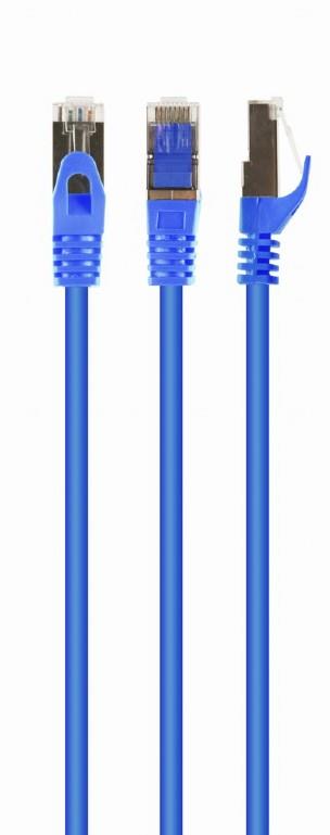 24750 CABLEXPERT ΚΑΛΩΔΙΟ S/FTP CAT6A 0.5m, LSZH, ΜΠΛΕ - Image 1