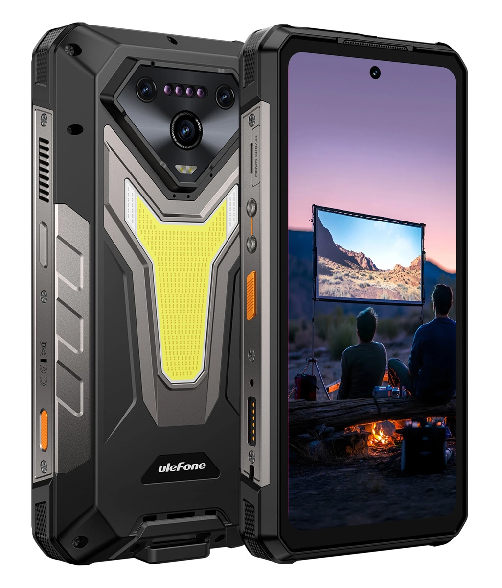 ARMOR34PROPLUS ULEFONE smartphone Armor 34 Pro Plus με βιντεοπροβολέα, 6.95", 5G, 16/512GB, 25500mAh, IP68/IP69K/MIL-STD-810H, μαύρο - Image 1