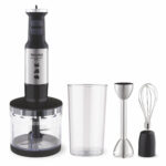 BRUNO ραβδομπλέντερ BRN-0250, 1700W Σετ 3 σε 1, ρυθμιζόμενη ταχύτητα, 4 λεπίδες, inox-μαύρο