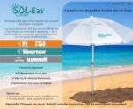 BRUNO ομπρέλα παραλίας αλουμινίου SOL-BAY BRN-0287, 2.2m, UPF 50+, σκελετός Fiberglass, ρυθμιζόμενη - Image 2