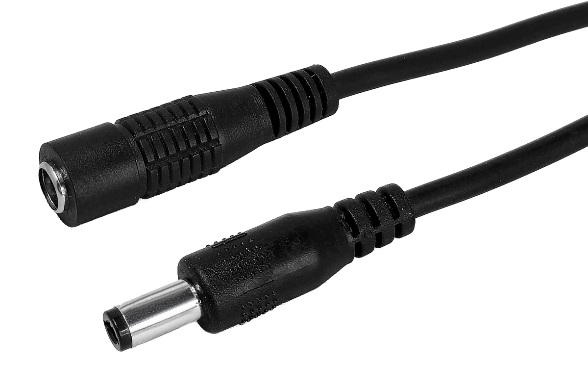 CAB-H198 POWERTECH καλώδιο προέκτασης τροφοδοσίας CAB-H198, 5.5x2.1mm, 5m, μαύρο - Image 1