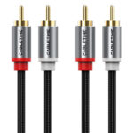 CABLETIME καλώδιο ήχου 2x RCA σε 2x RCA CT-RCA, 2m, μαύρο
