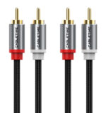 CABLETIME καλώδιο ήχου 2x RCA σε 2x RCA CT-RCA, 5m, μαύρο