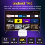 H96 MAX TV Box M1 Plus, 8K, 4/32GB, WiFi 6, Bluetooth, Android 14 - Image 2