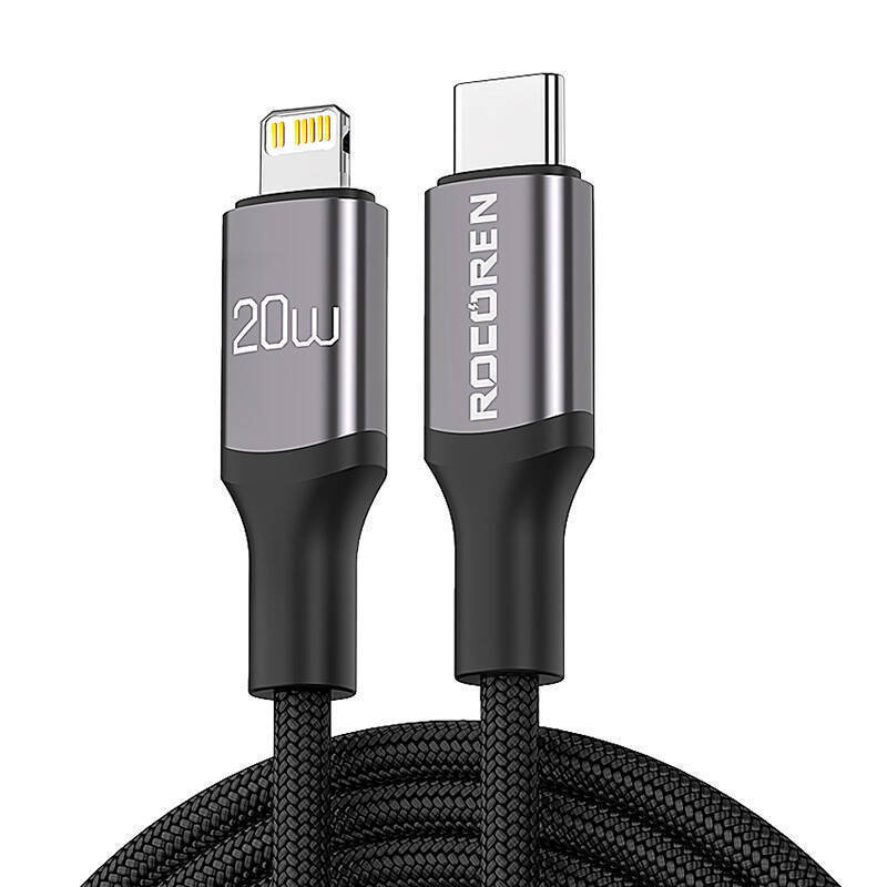 20240412112332_usb_c_to_lightning_cable_gri_1m_061796 Rocoren USB-C to Lightning Cable Γκρι 1m (061796) - Image 1
