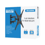 Βάση TV 23″-55″ έως 30kg ρυθμιζόμενη με διπλό βραχίονα επιτοίχια DM PRO μαύρη - Image 2
