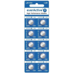 EverActive AG13/L1154/LR44/157/V13GA/RW82/A76 Αλκαλικές Μπαταρίες Ρολογιών LR44/G13 1.5V 10τμχ