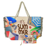 BRUNO τσάντα θαλάσσης με νεσεσέρ SOL-BAY BRN-0299, 58x40cm