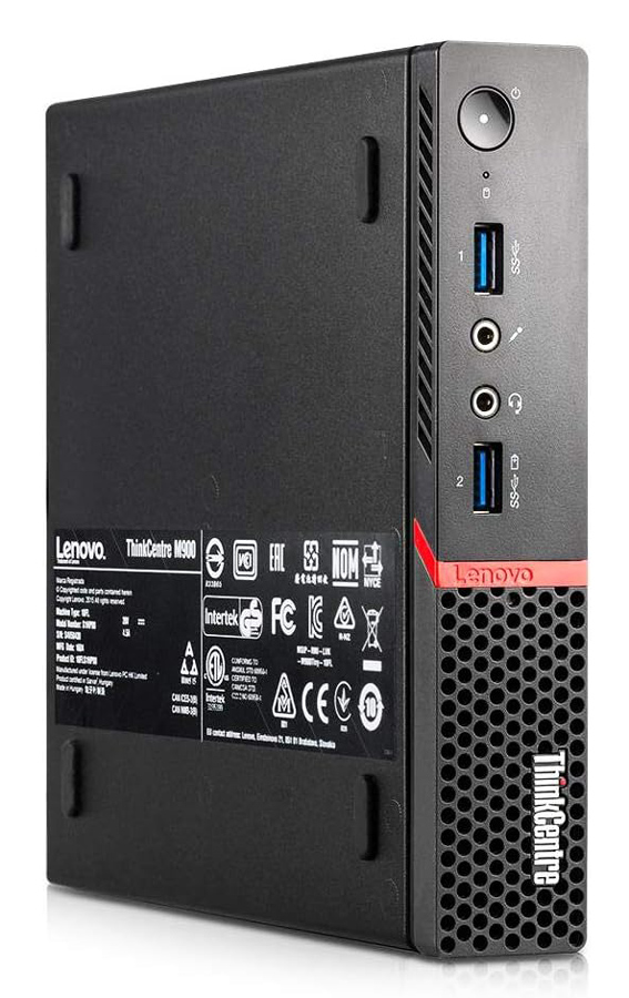 PCM-3289-SQR LENOVO PC ThinkCentre M900 Tiny, Refurbished Grade A Repainted, i5-6400T, 8/500GB HDD + 128GB M.2, WiFi, FreeDOS - Image 1