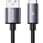 USAMS καλώδιο USB-C σε USB SJ767, 3A, 480Mbps, 1m, μαύρο