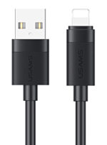 USAMS καλώδιο Lightning σε USB SJ778, 2.4A, 480Mbps, 1m, μαύρο