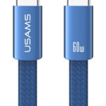 USAMS καλώδιο USB-C SJ783, 60W, 480Mbps, flat, 1.2m, μπλε