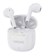 CELEBRAT earphones με θήκη φόρτισης W79, True Wireless, 13mm, 30/300mAh, λευκά