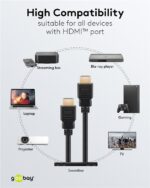 Goobay Καλώδιο HDMI Ethernet Υψηλής Ταχύτητας 4K/60Hz 18Gbit/s Μαύρο 0,5μ 80096 - Image 7