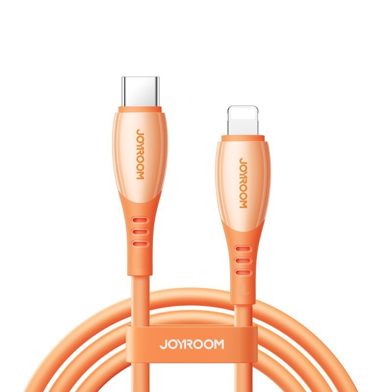 joyroom-s-a59-vibrant-series-kalodio-usb-c-male-lightning-30w-1-2m-portokali Joyroom Series USB-C to Lightning Cable 30W Πορτοκαλί 1.2m S-A59 Vibrant - Image 1