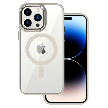 product-93844 Tel Protect Magnetic Clear Case for Iphone 14 Titanium - Image 1