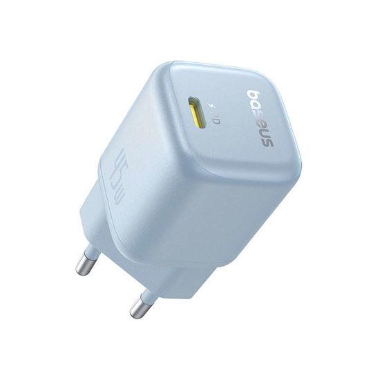 33979 BASEUS PICOGO GAN, ΦΟΡΤΙΣΤΗΣ ΓΡΗΓΟΡΗΣ ΦΟΡΤΙΣΗΣ, ΘΥΡA TYPE-C, 45W, ΜΠΛΕ - Image 1