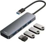 BASEUS ULTRAJOY SERIES, USB HUB, 4 ΘΥΡΕΣ, ΓΚΡΙ - Image 3