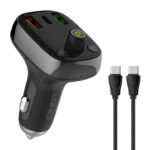 LDNIO FM transmitter & φορτιστής C704Q, USB-C/2x USB, 36W, Bluetooth, μαύρο