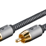 GOOBAY καλώδιο ήχου RCA σε RCA 65296, 2m, μαύρο/ασημί