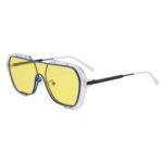 Martinez Nolan Gold Unisex Γυαλιά Ηλίου Aviator & Φακό σε Διάφανο Χρυσαφί Χρώμα