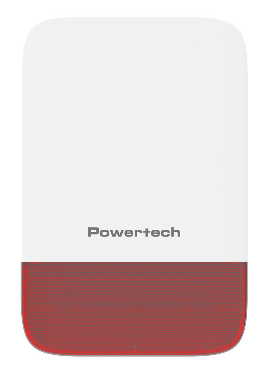 PT-1608 POWERTECH σειρήνα PT-1608, εξωτερικού χώρου, IP65, 433MHz, 120dB, 5000mAh, κόκκινη - Image 1