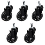 POWERTECH σετ ανταλλακτικά ροδάκια για PT-1633 καρέκλα γραφείου, 5τμχ